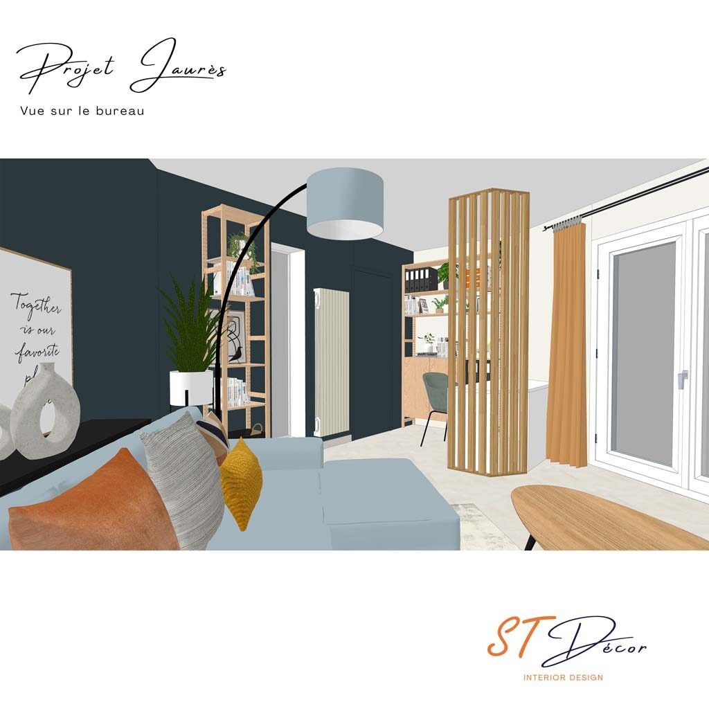 Projet Saint-Leu – Jaurès (95320) - Aménagement et rénovation du salon & séjour